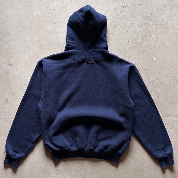 vintage russell athletic navy boxy hoodie - Picture 4 of 5